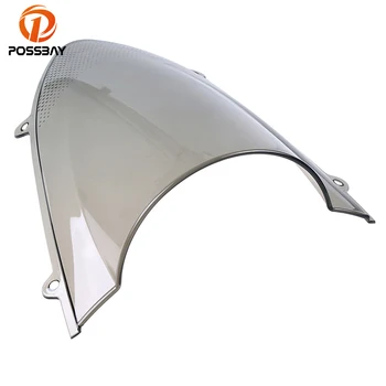 

POSSBAY Motorcycle Windscreen Windshield Motorbike Double Bubble Street Glide for Kawasaki ZX250R 2008-2012 Wind Deflectors