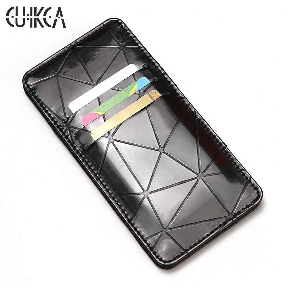 

CUIKCA Unisex Magic Wallet Magic Money Clip Long Wallet Purse Diamond-shaped indentation PU Leather Wallet ID Credit Card Cases
