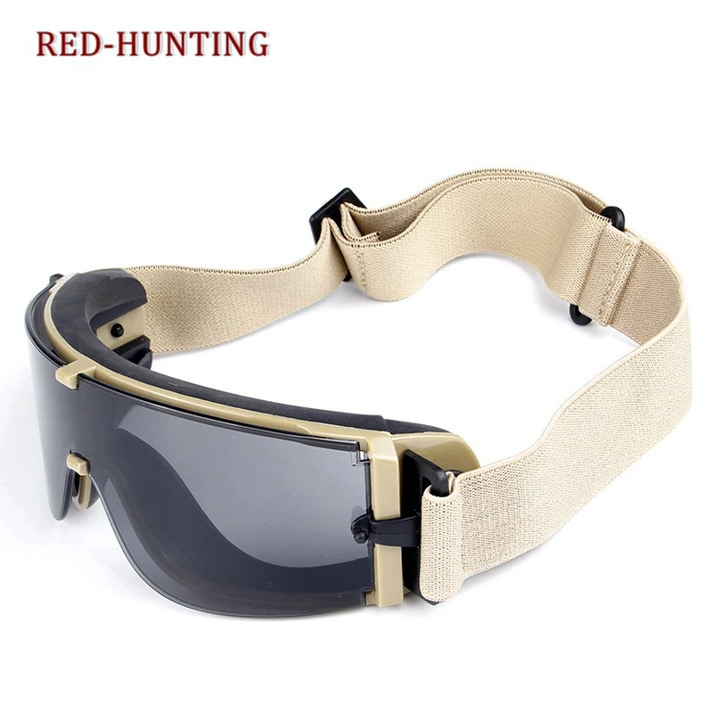 2020 New USMC Airsoft X800 Tactical Cycling Eyewear SunGlasses War games Goggles Wind-proof mirrors Include 3 Lens | Спорт и