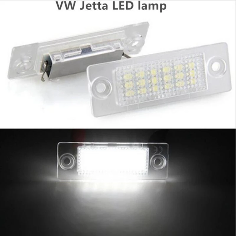 2Pcs Fit For Vw T5 Bianco 18 Led 3528 Smd Auto Luci Della Targa Di Immatricolazione Della Lampada Per Vw/Skoda/Passat B5 Caddy T5