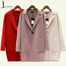 Кашемировое шерстяное пальто, осень, большой размер, женская тонкая куртка, весна, mediun, длинное, одноцветное, Женская кашемировая верхняя одежда, мода 517