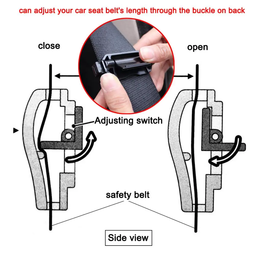 Пара автомобильных ремней безопасности, зажим для ремня безопасности, ремень безопасности, пряжка, регулятор эластичности ремня, крепежный зажим, аксессуары для автомобиля