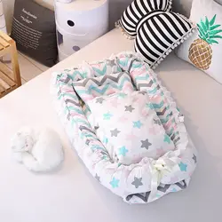 2018 новые детские гнездо кровать малышей Портативный детская кроватка для новорожденных 100% натуральный хлопок детская кроватка малышей