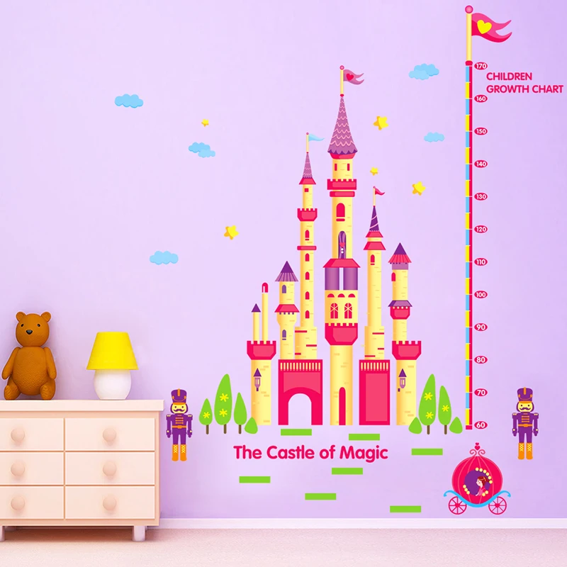 Castle Growth Chart Decal Growth Chart For Kids Height Measurement For Kids Height Chart For Kids Vinyl Decal Kids Height Wall Chart Castle Nursery Wall Decor