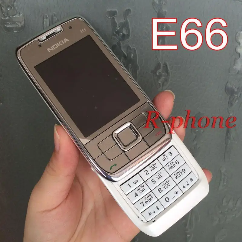 

Original Nokia E66 Mobile Phone 2G 3G Unlocked Refurbished E66 Slider Phone Arabic Russian Hebrew Keyboard