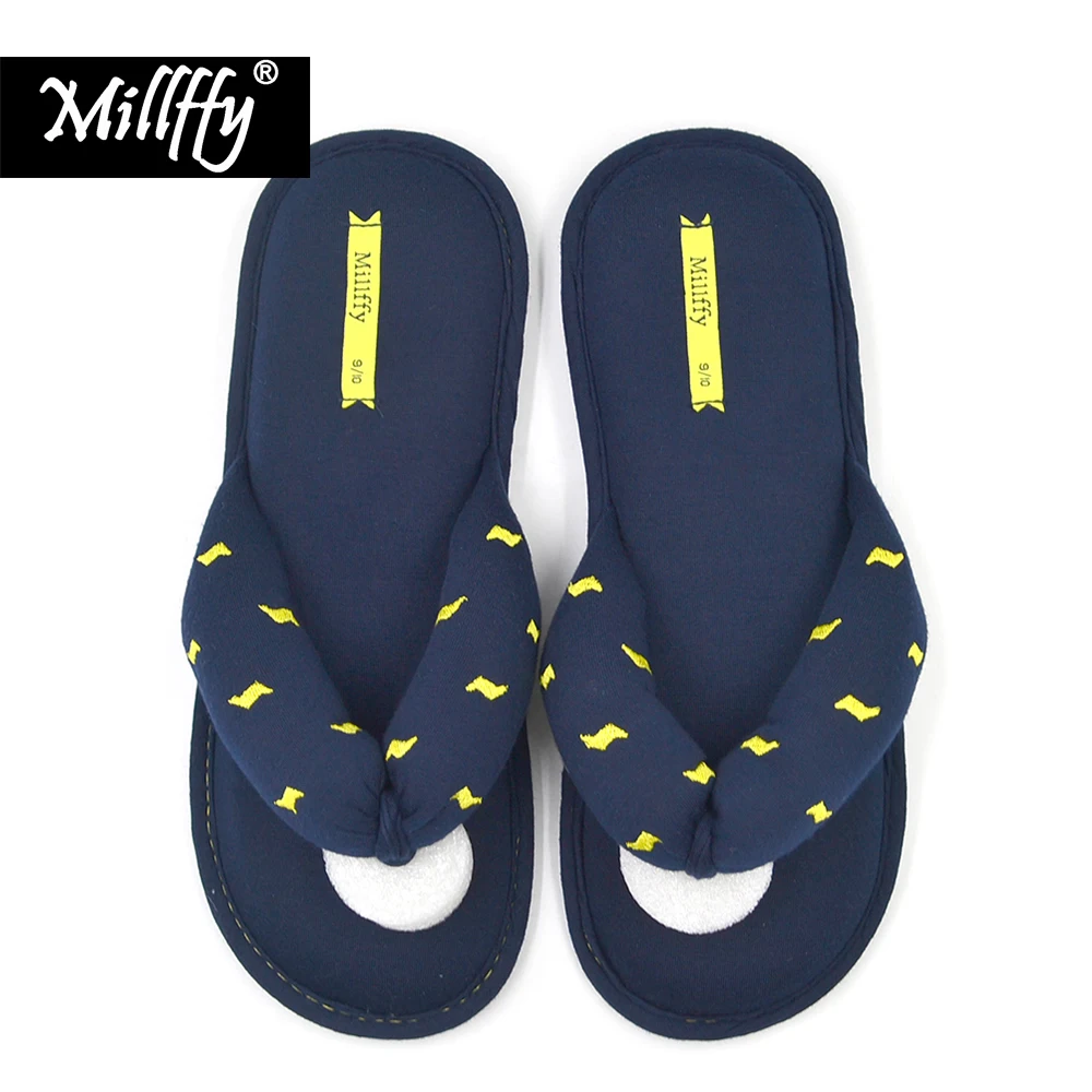 

Millffy Summer SPA Women's Knit Thong Slipper japanese cotton slippers With Memory Foam Cushioning Indoor/Outdoor Tread Outsole