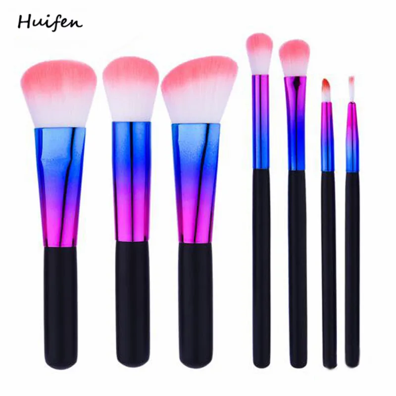 

7Pcs Makeup Brush Set Gradient Powder Foundation Contour Lipstick Pinceis De Maquiagem Face Soft Cosmetic Beauty Tools (OS0615)