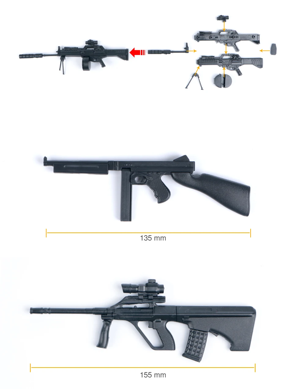 1/6 Игрушечная модель оружия, строительный блок, игрушки M249, игрушечное оружие Fortni в сборе, военная снайперская винтовка, коллекционные украшения