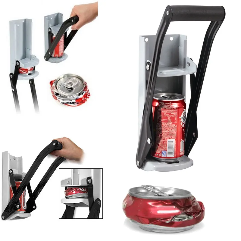 

Dropshipping Beer Tin Can Crusher With Grip Handle Bottle Opener Wall Mounted Recycling Tool MDP66