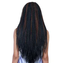 Feibin афро Волокно Сенегал химическое крючком косу волосы для черный Для женщин Наращивание волос плетением 18 дюймов 60strands