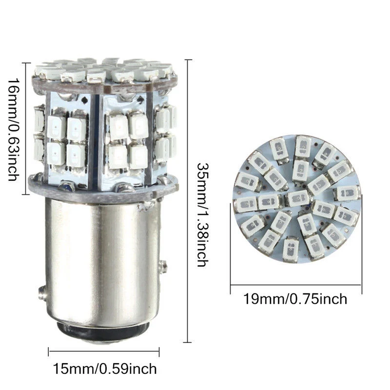 Пар 3 Вт красный 1157 BAY15D-1206-50SMD светодиодный Автомобильный задний фонарь заднего хода