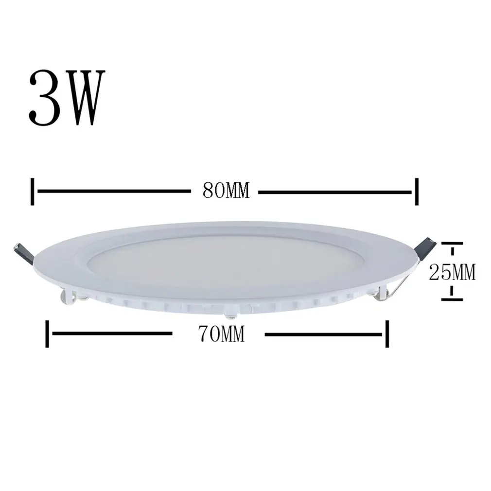 Светодио дный круглый Панель свет ультра тонкий потолочный светильник 3 Вт/6 Вт/9 Вт/12 Вт/ 15 Вт/18 Вт