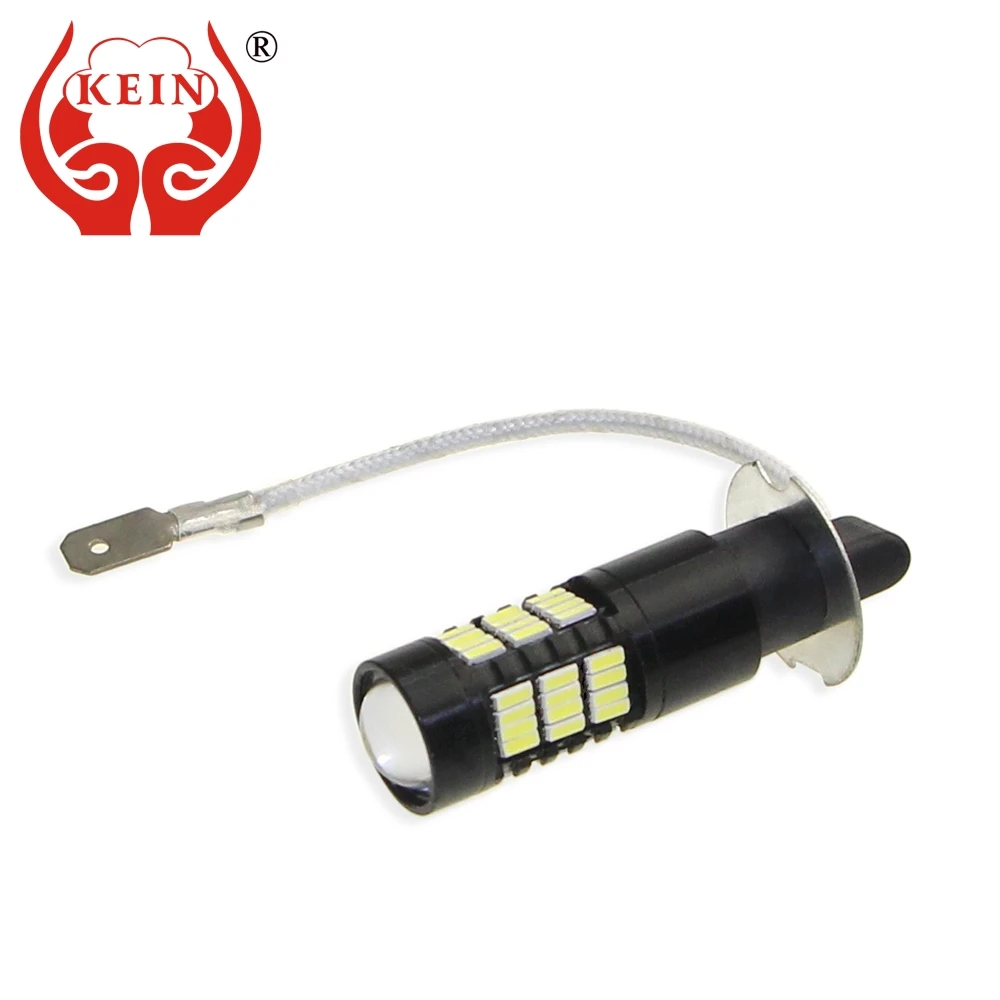 

KEIN 2pcs High Qualit H3 led fog Lamp 54smd car Lights 4014 H3 Daytime Running DRL auto Vehicle External lights Day Driving 12V