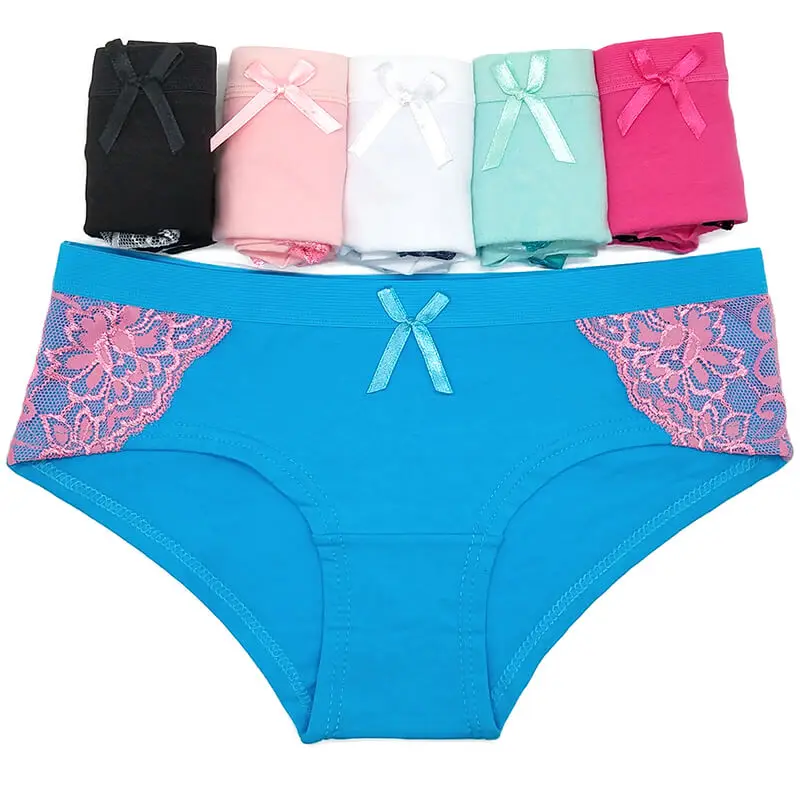 Pack of 600 Laced Cotton Lady Panties Women Short Brief Women Boyleg