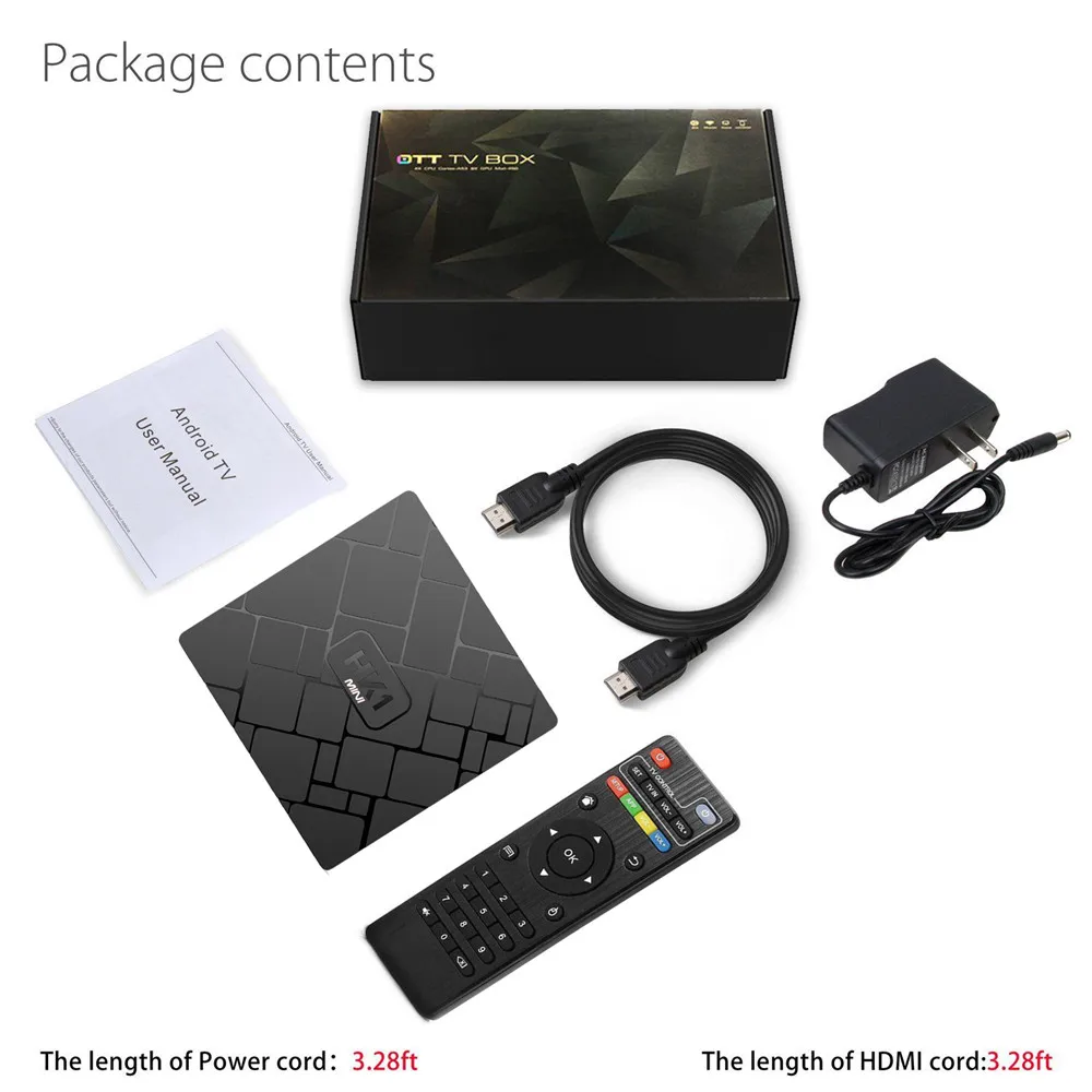 ТВ приставка RK3229 Android 9 0 2 ГБ 16 4K 2160P 3D Wi Fi медиаплеер Play Store Youtube