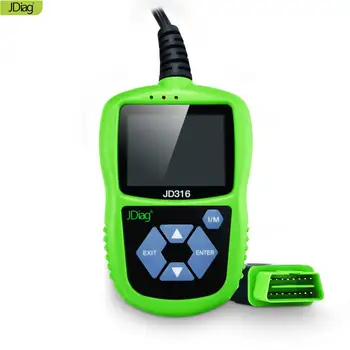 

JDiag JD316 OBD2 Scanner Automotive Engine Fault Code Reader can read and erase codes(green)