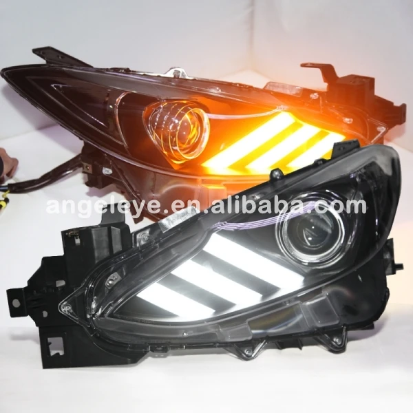 For Mazda 3 Axela 2013 2015 Year LED HeadLight Head Lamp With Bi Xenon