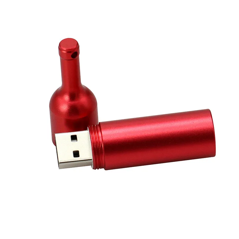 USB флешка 4 ГБ металла матовая красное вино бутылок 8 ГБ 16 ГБ 32 ГБ 64 ГБ 128 ГБ Usb 2,0 Memory Stick U диск накопитель флешки