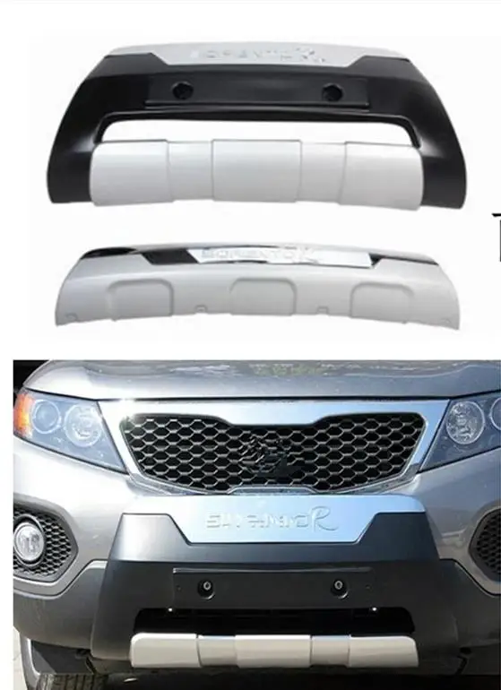 Для 2010-2012 KIA Sorento, автомобильный Стайлинг высокого качества пластик ABS Хром Передний+ задний бампер накладка