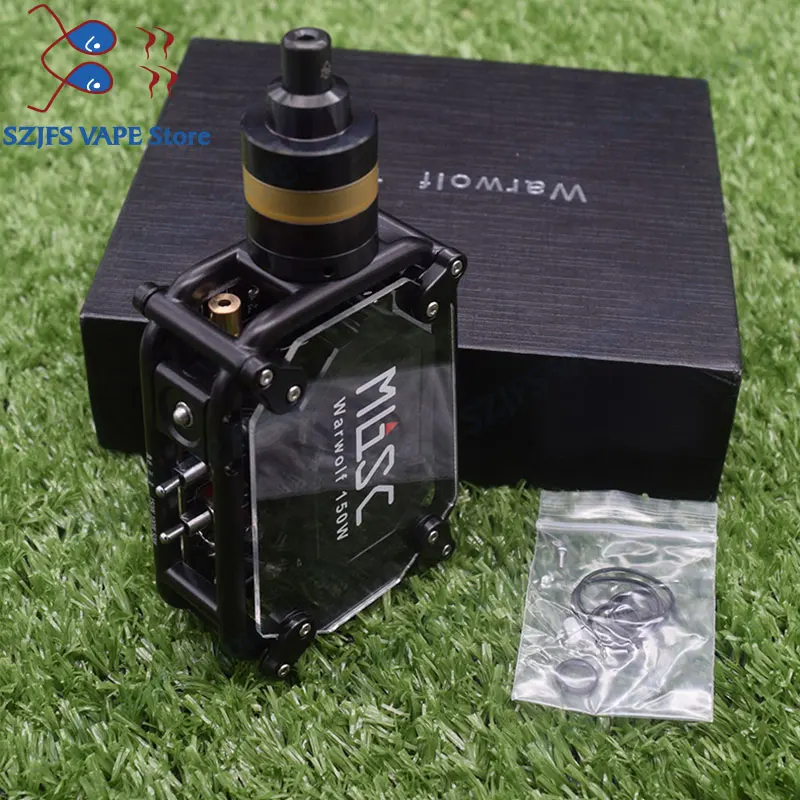 Горячая warwolf комплект с yftk KAYFUN LITE rta 150 Вт электронная сигарета Лазерная vape коробка