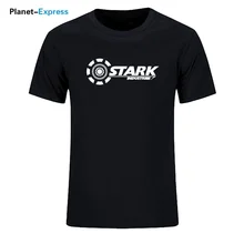 2018 STARK INDUSTRIES TONY IRON Man camisetas de verano de marca de algodón Camisetas cuello redondo Fitness pantalón corto casual manga Tops camisetas de talla grande