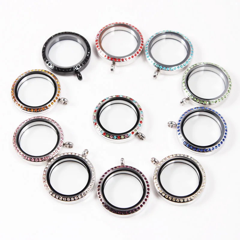 Top Quality 30mm Stainless Steel Twist Floating Locket Pendant With