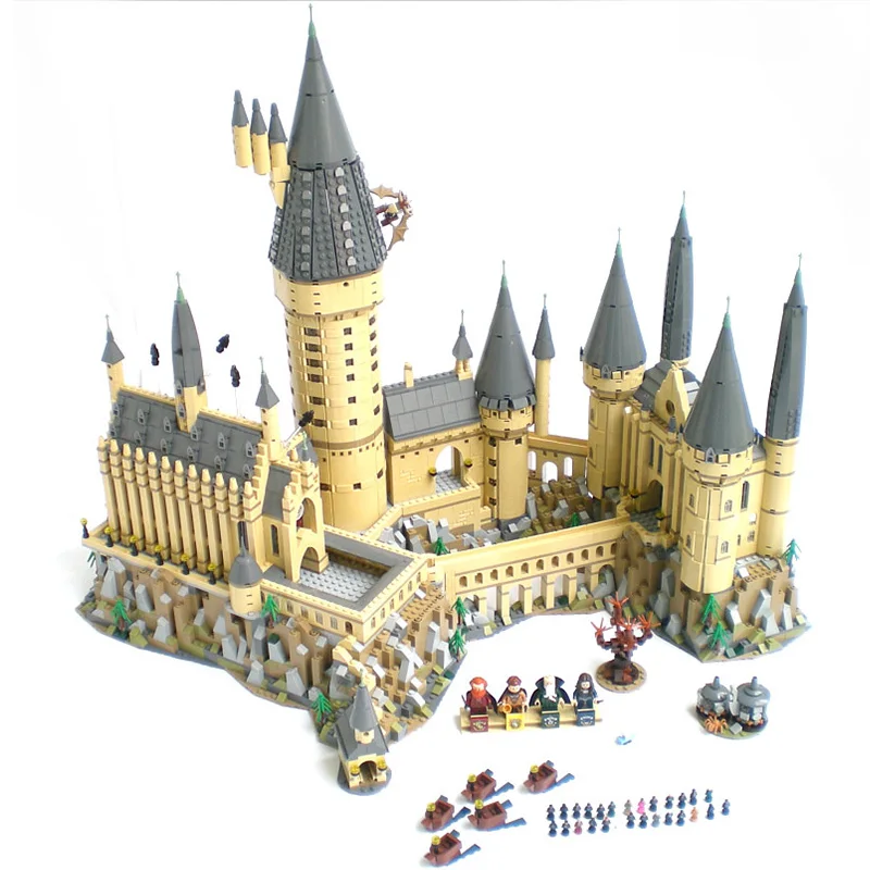 

Lepin 16060 Harry Movie Series The Legoinglys 71043 Hogwarts Castle Set Building Blocks Bricks House Model Christmas Kids Toys