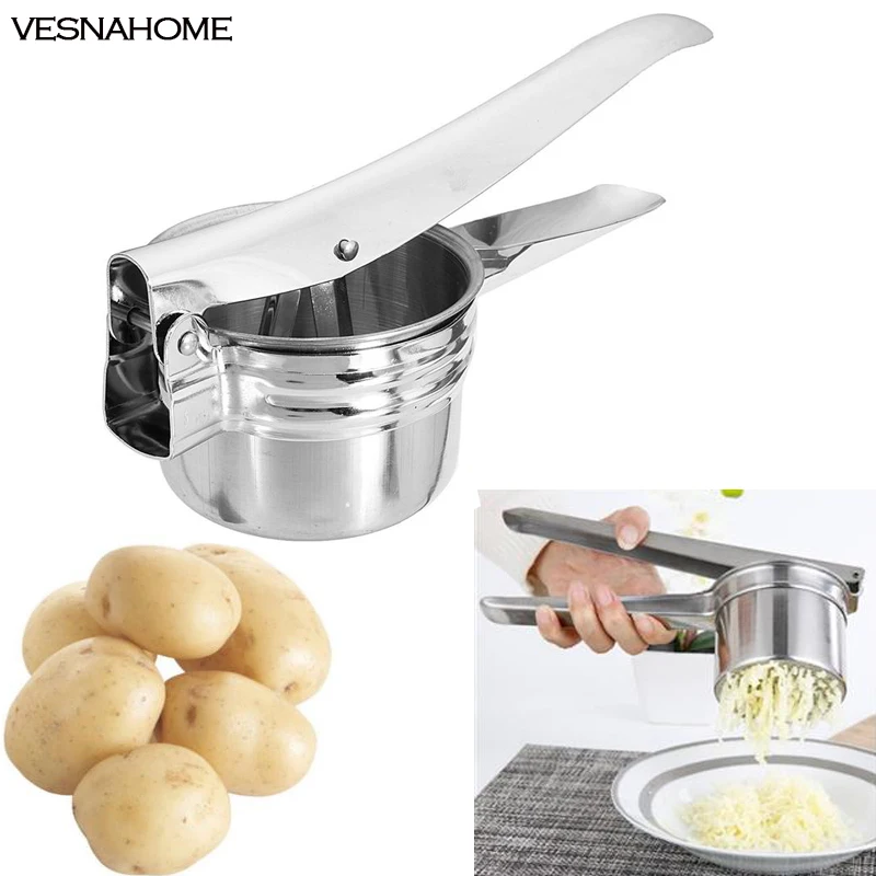 Vegetable Press Juicer Crusher 430 Stainless Steel Potato Ricer Masher