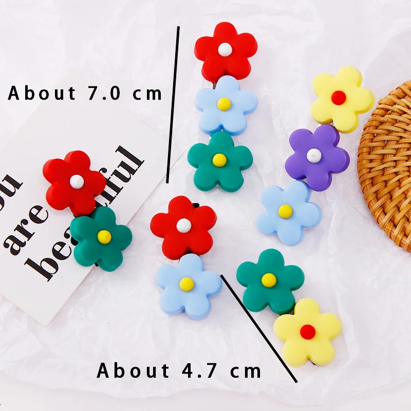 Модный яркий цветок заколки для волос Ins девушки красивые заколки держатели головных уборов заколки для волос Детские аксессуары для волос