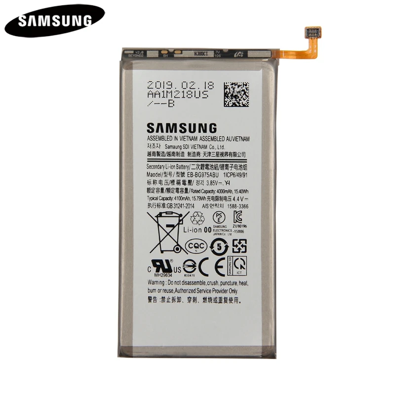 EB-BG975ABU аккумулятора для телефона для samsung GALAXY S10+ S10 Plus SM-G9750 G9750 4100 мАч подлинный сменный аккумулятор