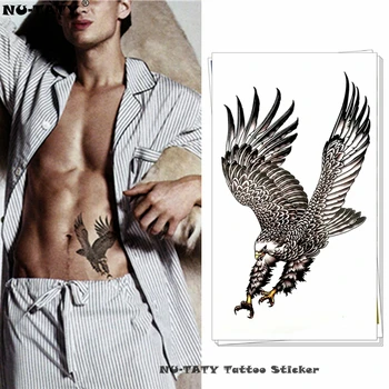 

Nu-TATY Eagle wings Temporary Tattoo Body Art Arm Flash Tattoo Stickers 17*10cm Waterproof Fake Henna Painless Tattoo Sticker