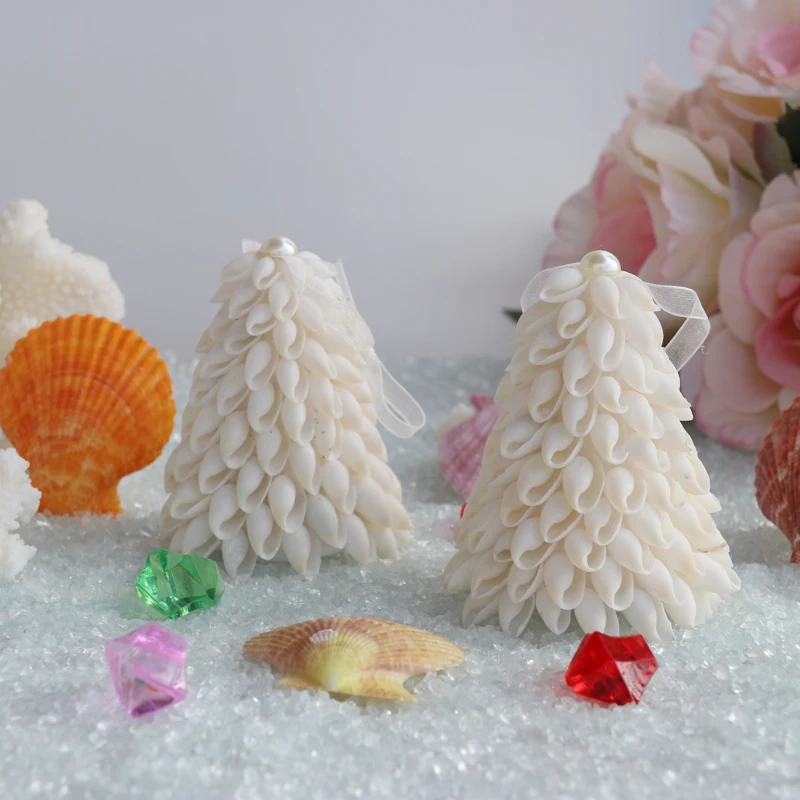 

Free Shipping(1set/lot)White Bubble Shell Christmas Tree Natural Shell Conch Beach Wedding Decor Handmade Coastal Home Decor