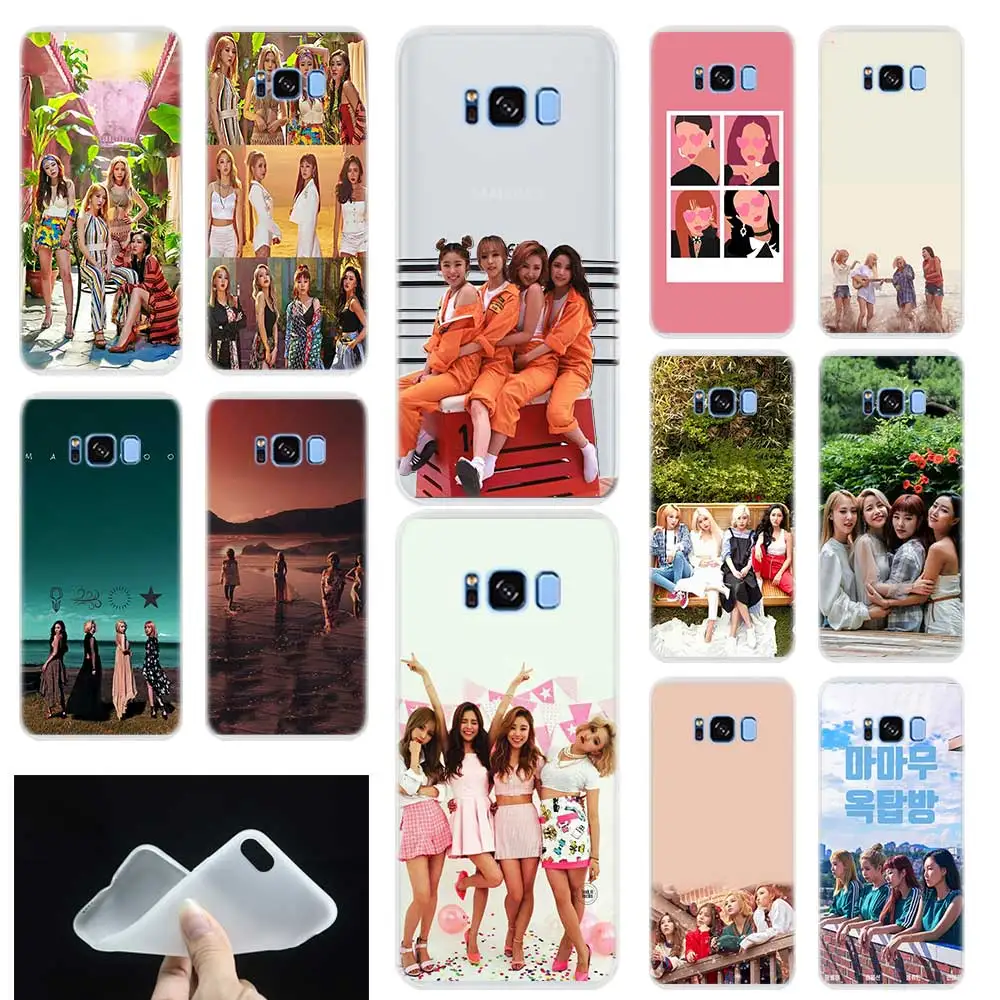

kpop MAMAMOO music Pattern Soft TPU Phone Case Cover For Samsung Galaxy S6 S7 Edge S8 S9 Plus S10 plus E Note 8 9 10 pro