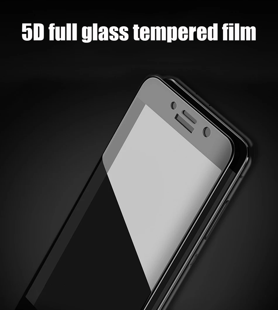 5D Tempered Glass for Samsung Galaxy A8 Full Cover Screen Protector for Samsung Galaxy A9 Star Lite A6 Plus A5 A7 A3 Glass Film  (2)