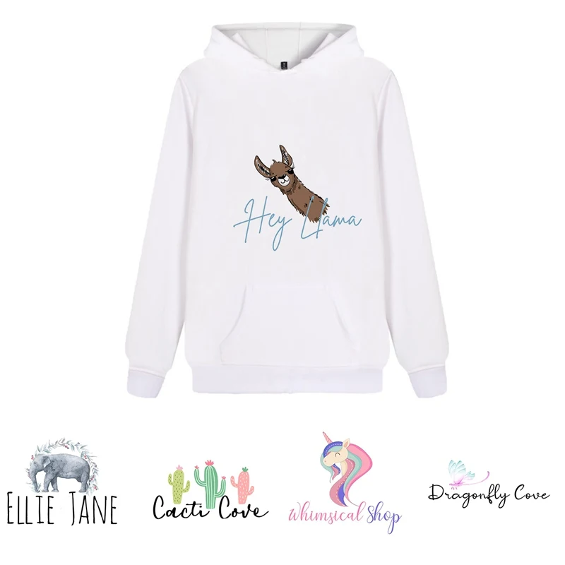 

Pattern Elephant Alpaca Unicorn Plant Harajuku Cartoon Trendy Fleecy Men/woman Outfit Hoodie Kangaroo Pocket Casual A194112