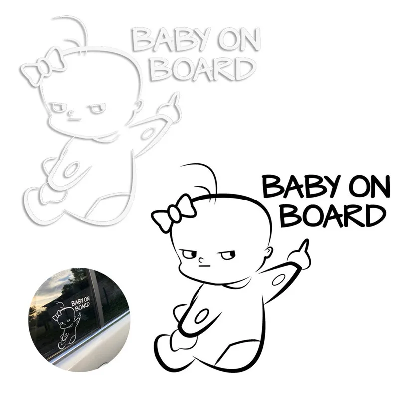 Caution Trouble On Board Decal Safety Decal Baby on board Child Safety Sticker