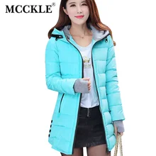 MCCKLE Fashion Winter Jacket Women Cotton Long Slim Hooded parka mujer Female Casual winter coat Plus Size New chaqueta mujer