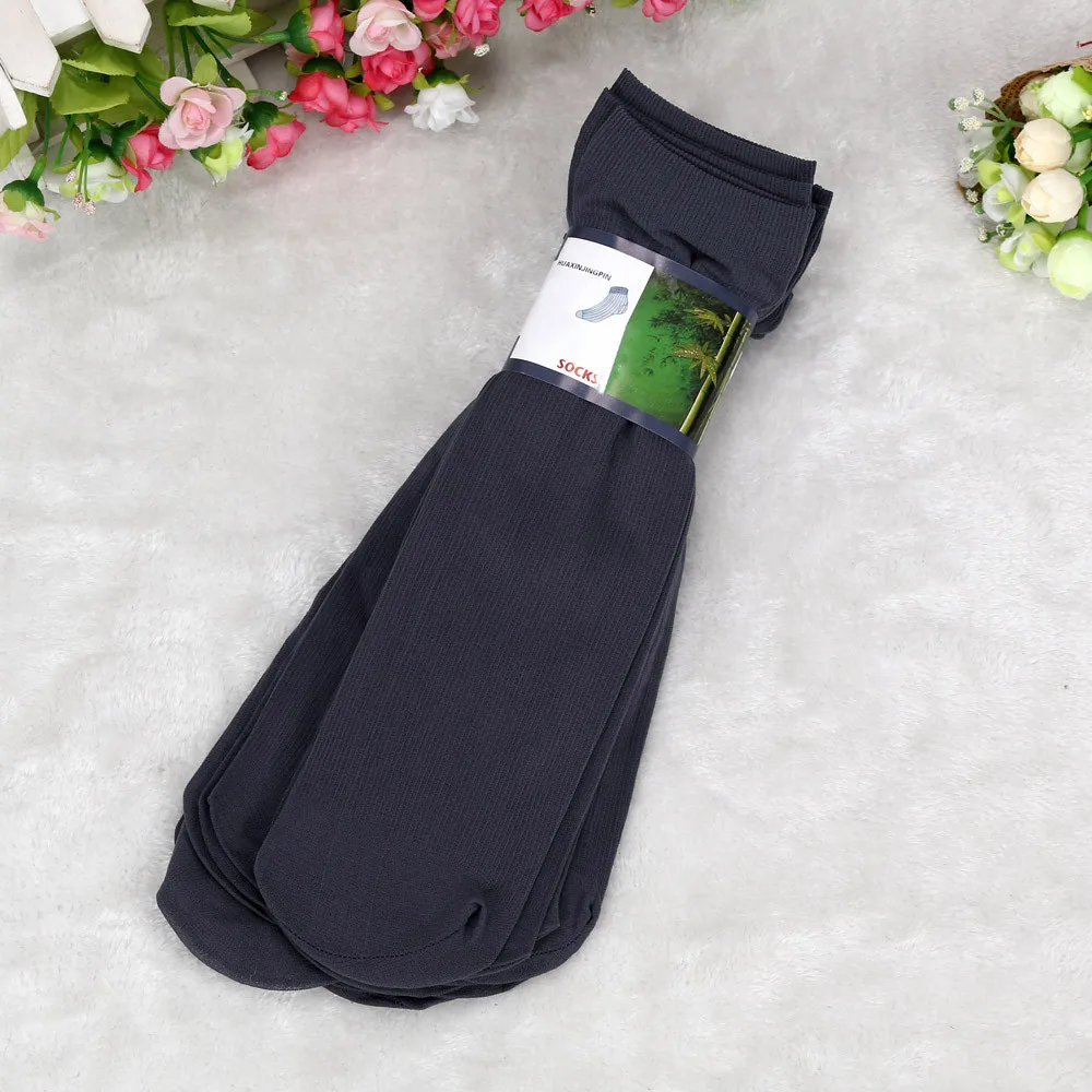 Feitong,, 10 пар, набор носков для мужчин, бамбуковое волокно, ультра-тонкие эластичные шелковистые короткие шелковые одноцветные мужские короткие носки