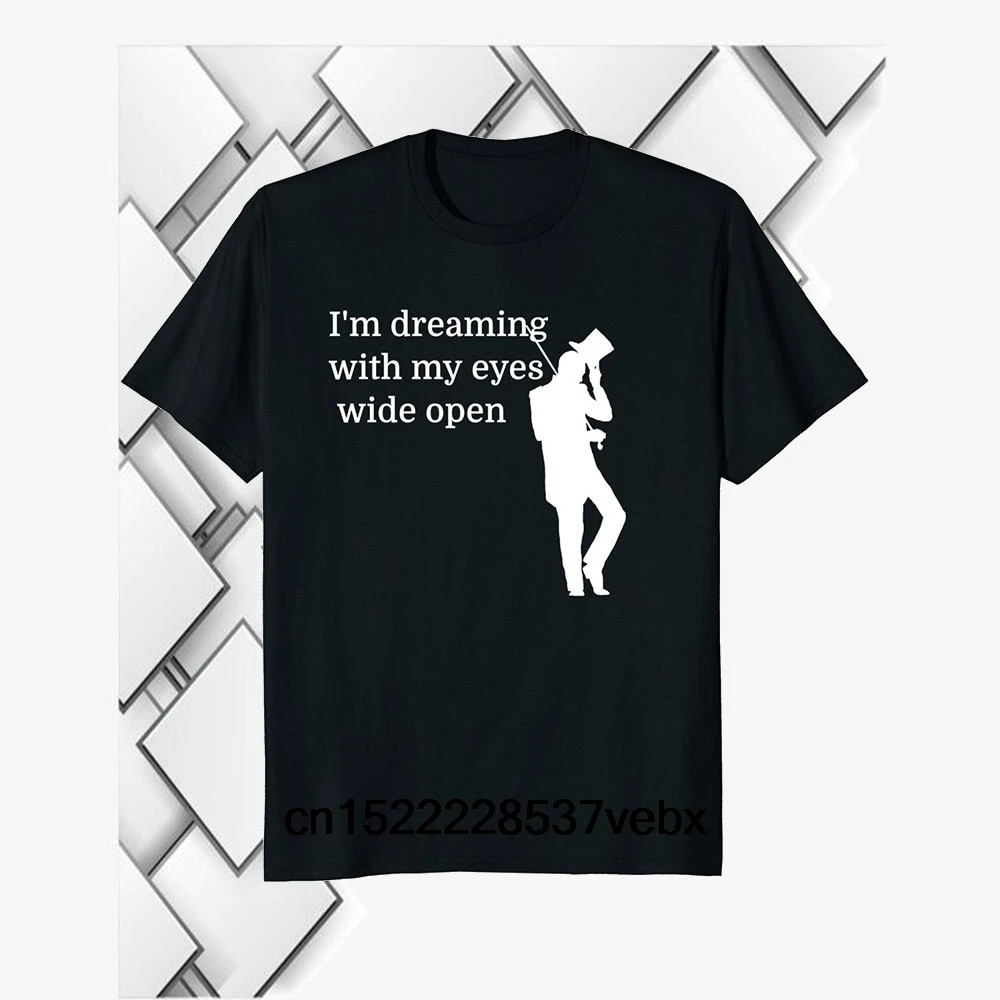 Белая футболка с широкими открытыми глазами m dreaming | Мужская одежда