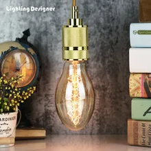 E76 Винтаж Edison ЛАМПЫ E27 220 В 40 Вт Ретро Винтаж лампа накаливания Amber Стекло люстра/Z деко углерода нити