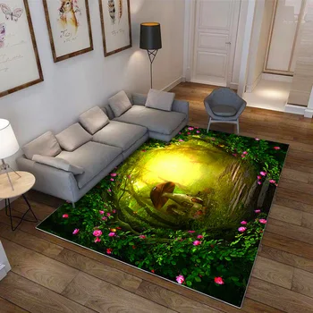 

High quality the underwater world cartoon carpet 3D printed soft anti-slip rugs children's bedroom blanket polyester floor mat
