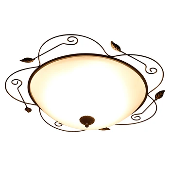 

Wrought Iron glass Round Vintage Led ceiling lights plafond lamp for home living room lights ceiling light fixture Kitchen lamps
