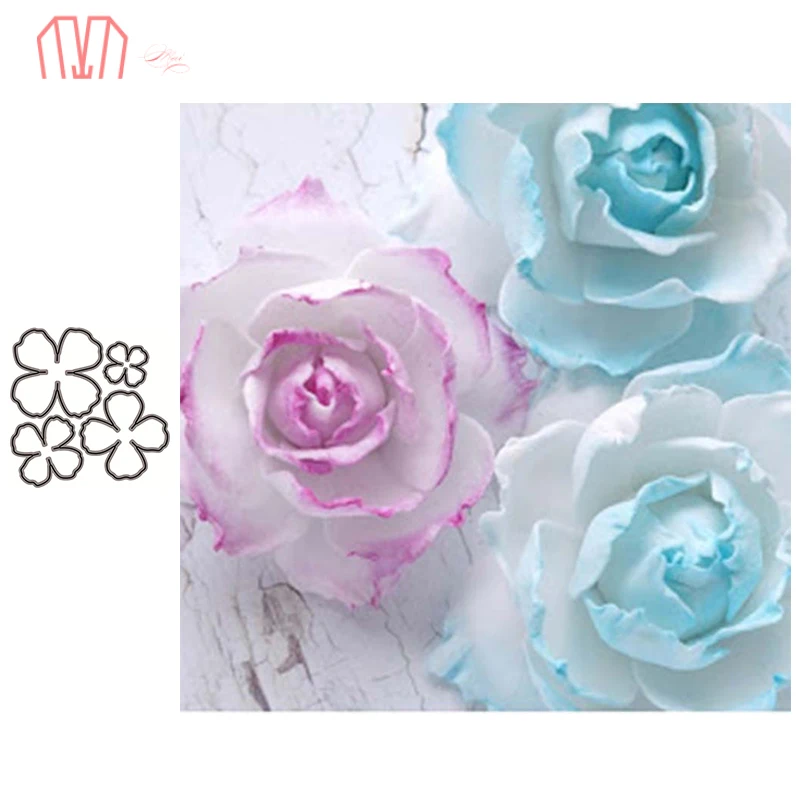 

Mai 4Pcs/set Flower Metal Cutting Dies Stencils for DIY Scrapbooking photo album Decorative Embossing DIY Paper Cards