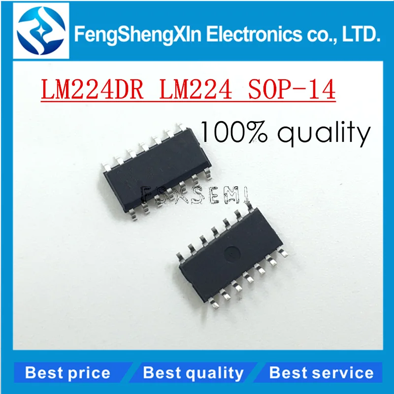 10pcs/lot New LM224 LM224DR QUADRUPLE OPERATIONAL AMPLIFIERS SOP 14-in ...