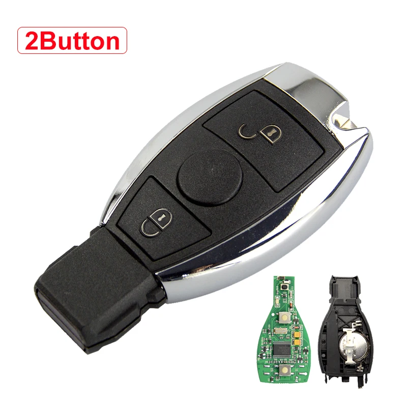 OkeyTech для Mercedes Benz ключ 433 МГц 2/3 кнопка дистанционного управления автомобильный умный ключ Замена для Mercedes Benz Год 2000+ NEC& BGA - Количество кнопок: 2 Button