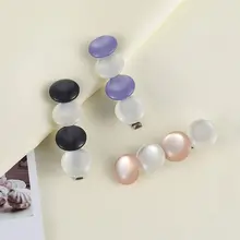 Корейские модные женские ацетатные металлические заколки для волос хит цвет бусины заколки для волос геометрические круглые заколки для волос аксессуары для укладки