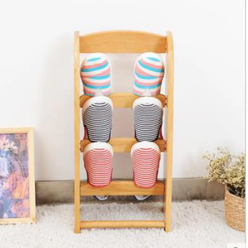 100% oak shoe rack,3 layers and 4 layers, solid wood storage rack,wooden living room furniture