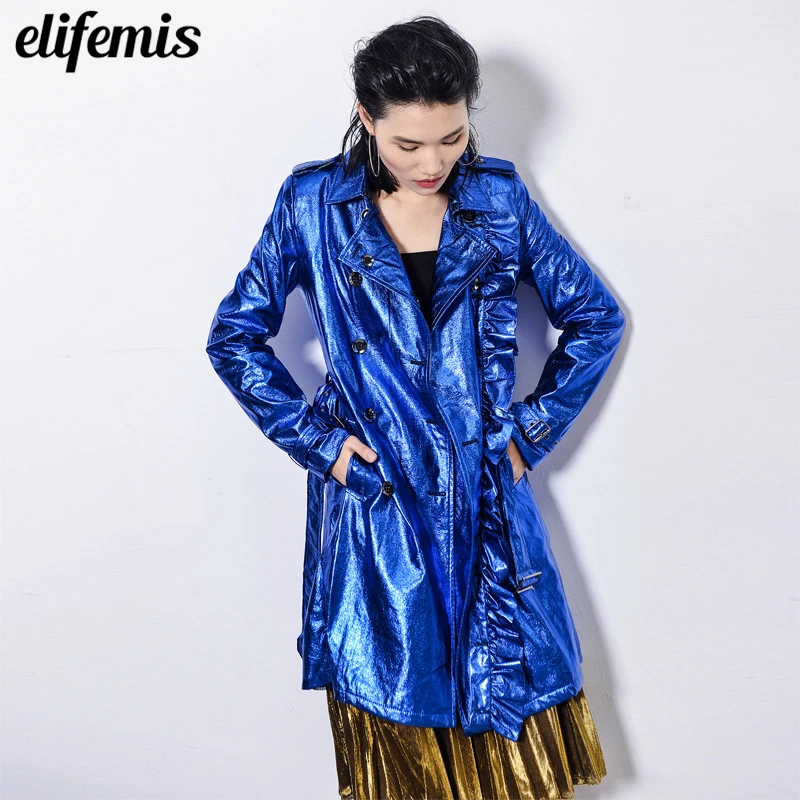 Double breasted Trench Coat Belted 