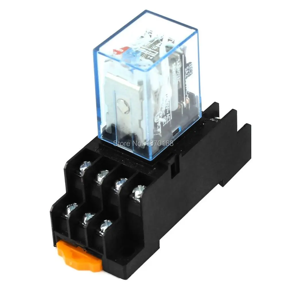 

My4n-j DC 110V Coil 14 Pins 4PDT elektromagnetik daya estafet, W Socket dasar
