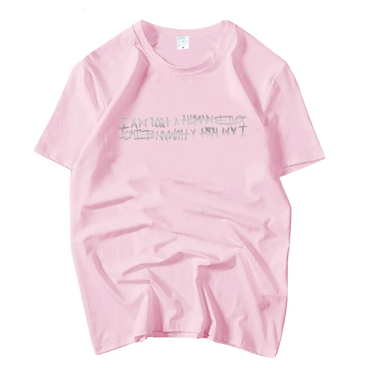 

New arrival ikon bobby wanna one Yoo SeonHo letters printing kpop t shirt for summer unisex loose o neck short sleeve t-shirt
